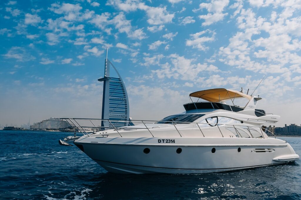 Enjoying a calm sea escape on a private yacht in Dubai