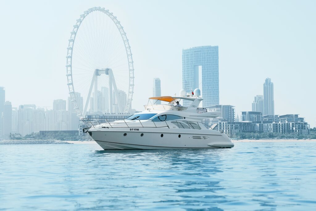 Private yacht experience with open sea views in Dubai
