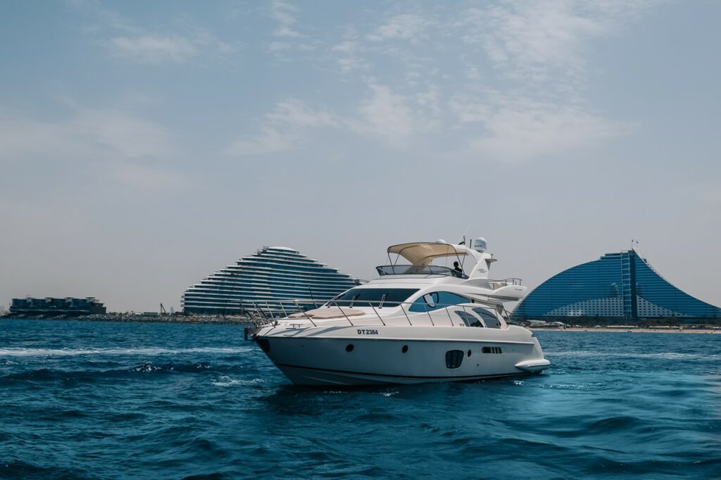 Private luxury yacht cruising in Dubai waters