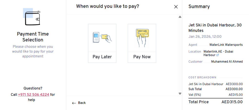 When would you like to pay